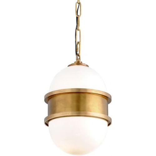 Broomley Pendant Light, Light, Small, Brass - Andrew Martin