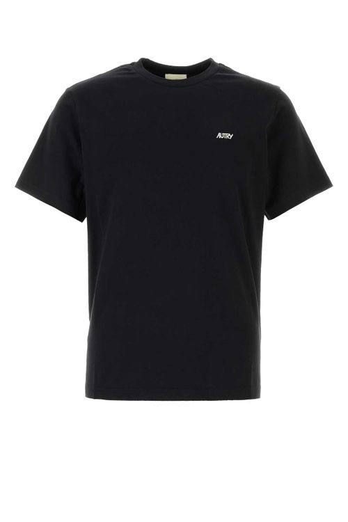 Logo-Embroidered Cotton T-Shirt — Black