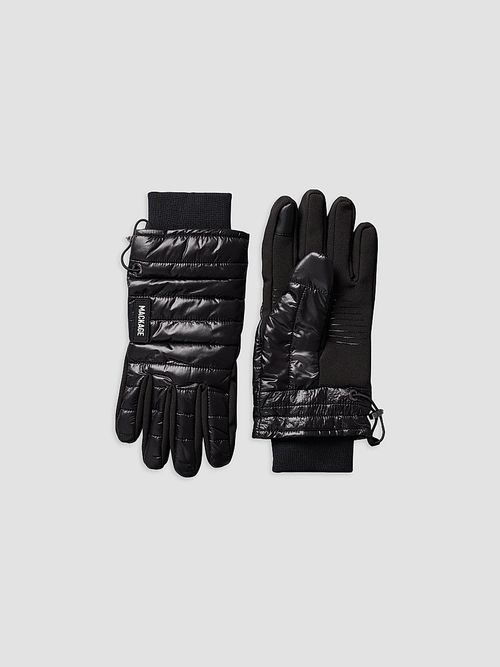 Women's Alfie Quilted Nylon Gloves - Black