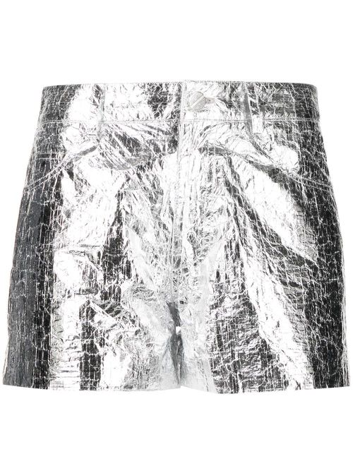 Metallic mini shorts - Silver