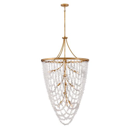 Distressed Brass LED Chandelier from the Myra Collection