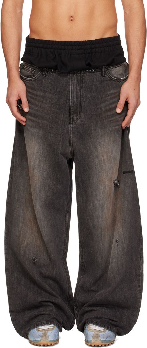 Black Layered Jeans