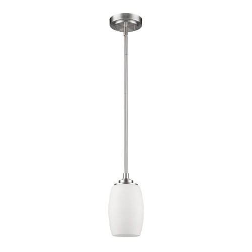 Satin Nickel One Light Pendant from the Sophia Collection