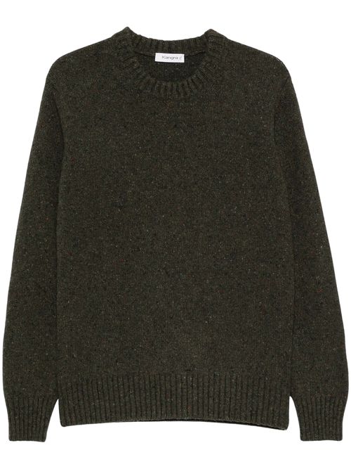 Flecked-Knit Crew-Neck Sweater