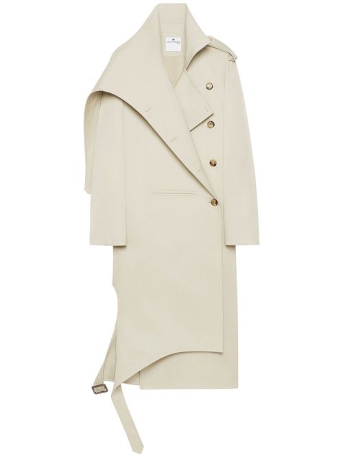 Oblique trench coat - Neutrals
