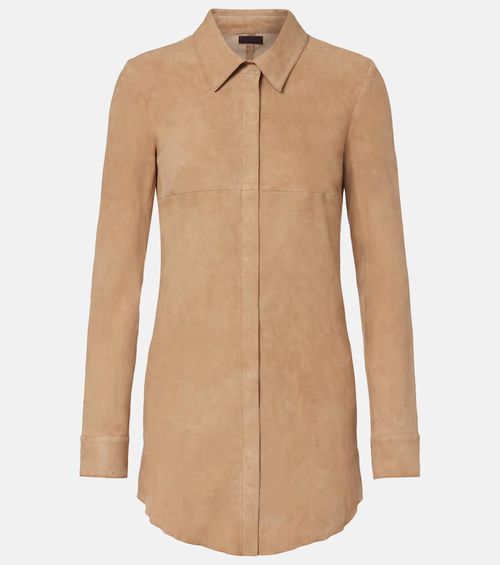 Geraldine suede shirt dress