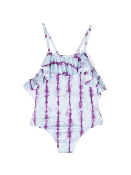 Tie-dye print stretch swimsuit - Blue