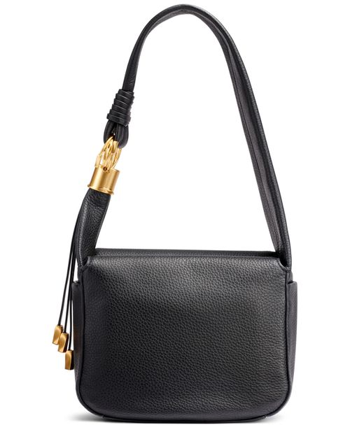 Tartan Medium Shoulder Bag - Black/Gold