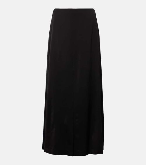 Satin crêpe maxi skirt