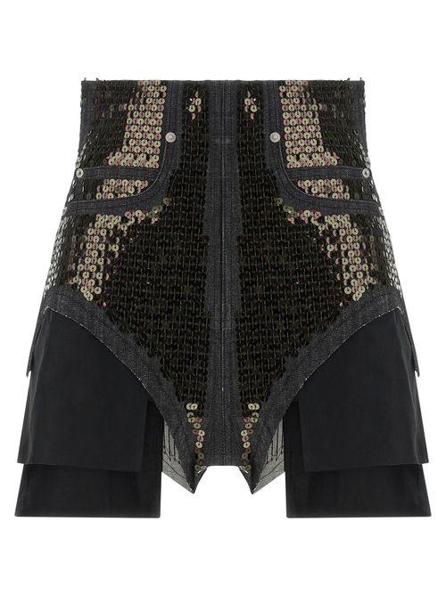 Dirt Cutoffs Bermuda Shorts — Black