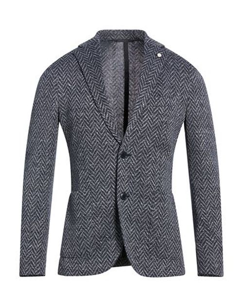Man Blazer Navy Size 38 Cotton, Linen, Polyamide