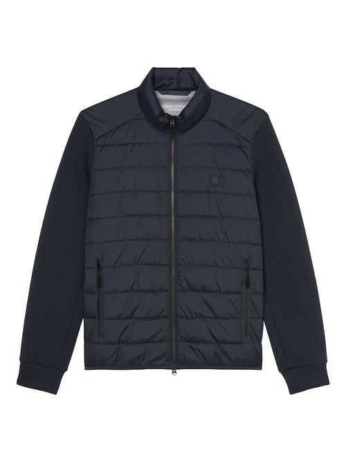 Quilted zip-up jacket - Blue