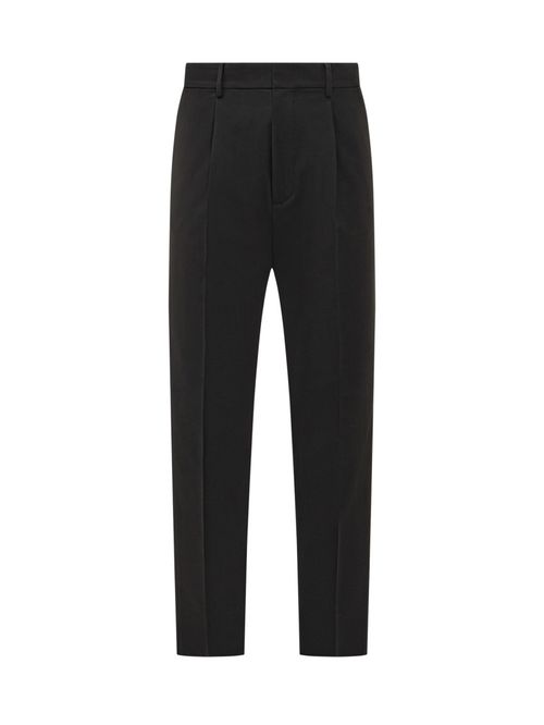 Black Tapered Pleated Pants