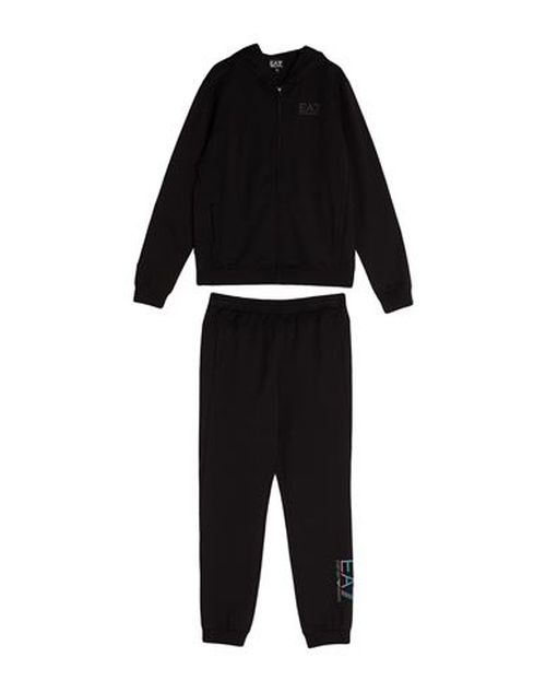 Kid Boy Tracksuit Black Size 10 Cotton, Elastane