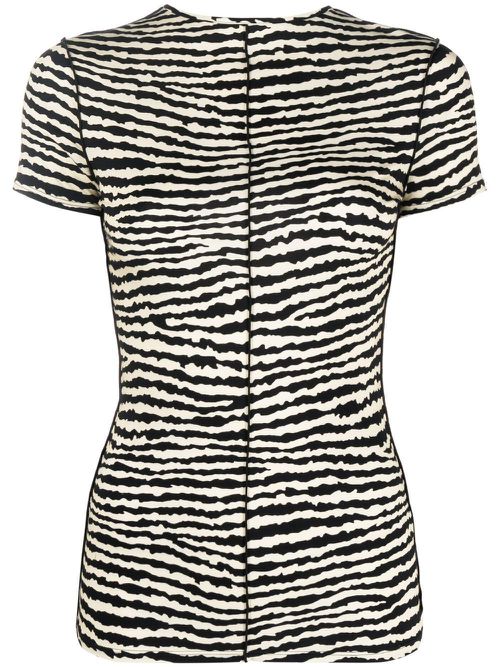 Zebra-print T-shirt - Black