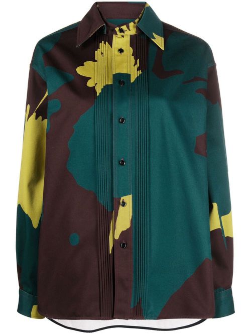 Dinner abstract-print shirt - Red
