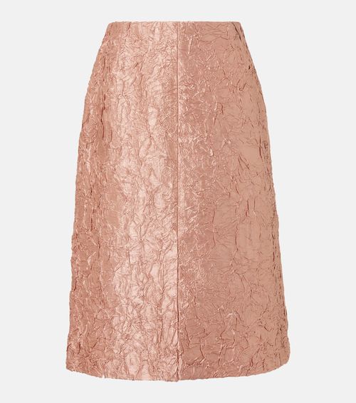 Lamé midi skirt