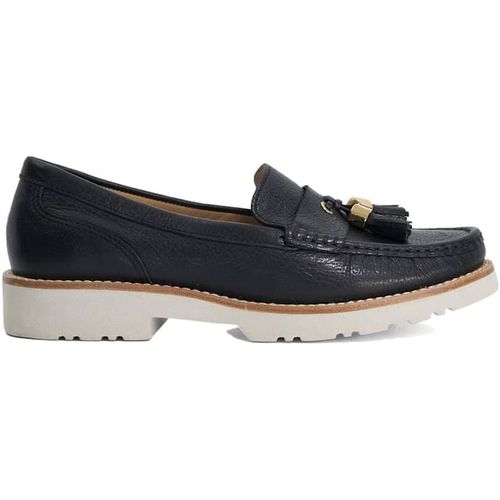 Dune London Women's Wide Fit 'Gwen' Leather Loafers in Black