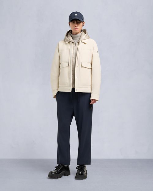 Moose Knuckles - Men's Brixton Down Trucker Jacket - Color: Alabaster