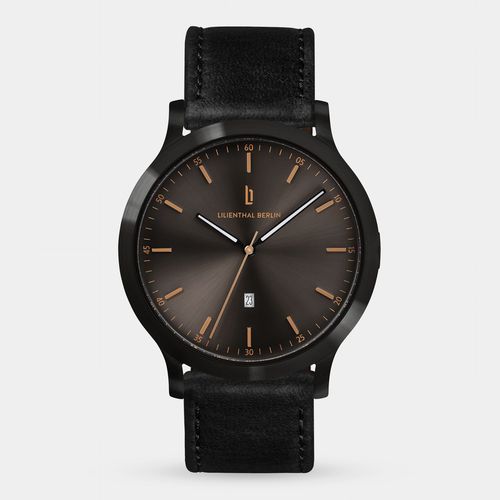 Huxley Black Bronze Leather Black