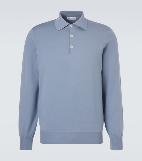 Cotton polo sweater