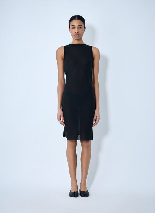 Sleeveless Mesh Midi Dress