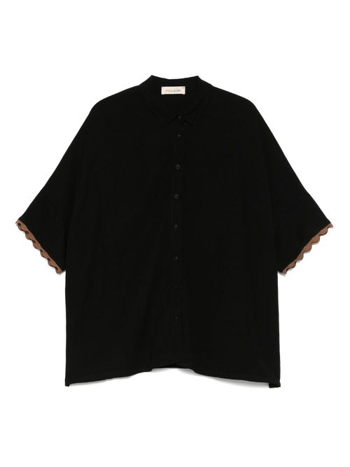 Jersey polo top - Black