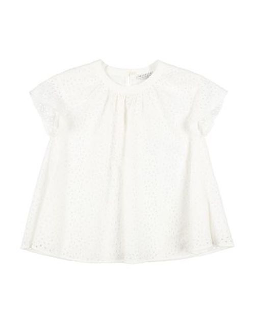 Kid Girl Top White Size 12 Cotton, Polyamide