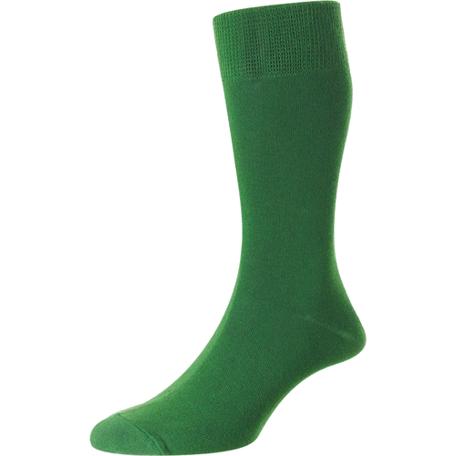 HJ Hall Plain Comfort Top Socks for Men - Juniper