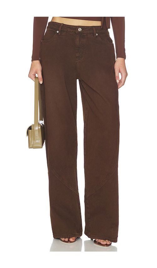 Mimchik Saddle Jean in Brown. 25. Also