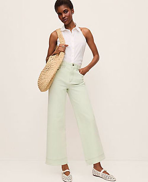 Ann Taylor The Wide-Leg Crop Jean