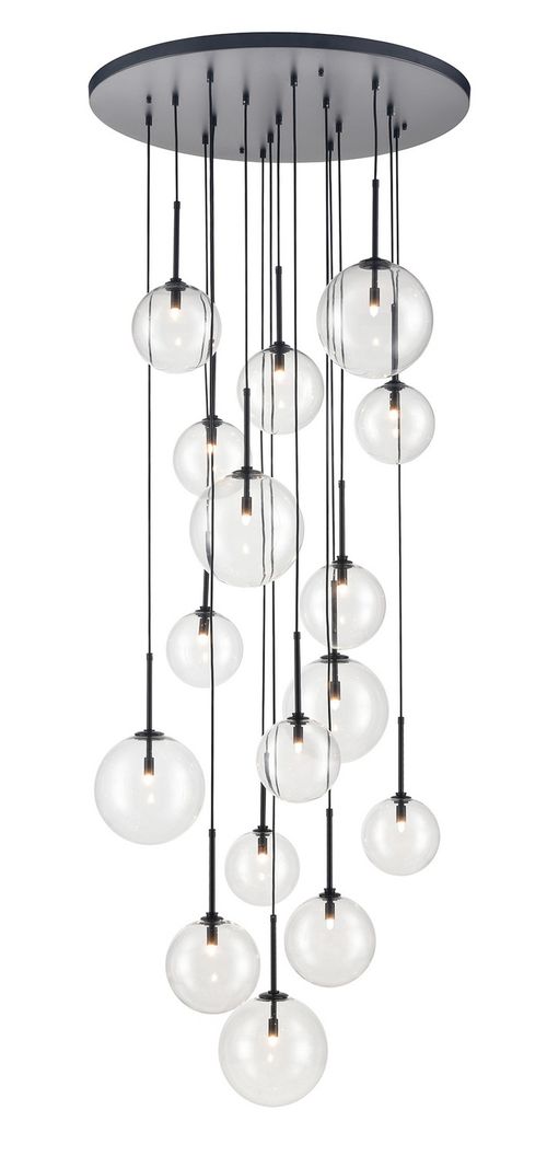 Black LED Pendant from the Delilah Collection