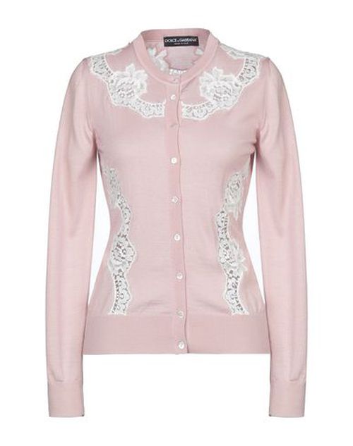Woman Cardigan Pink Size 16 Cashmere, Silk, Cotton, Polyamide