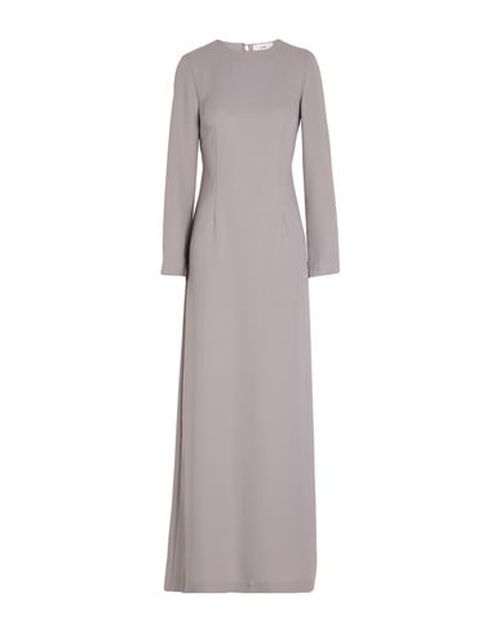 Woman Maxi dress Grey Size 4 Polyester, Viscose, Elastane
