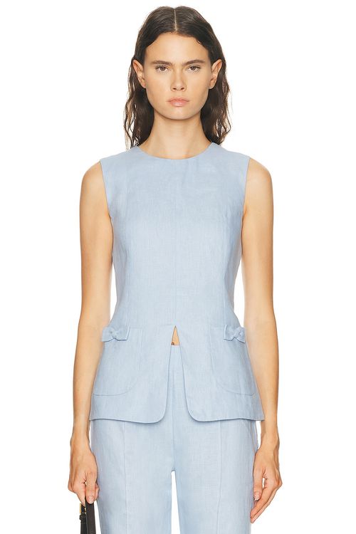 Posse Harper Vest in Blue - Baby Blue. S also in XS