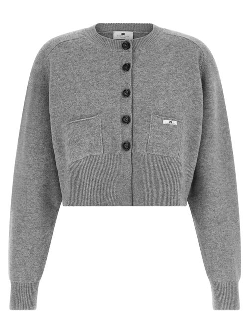 Wool and Cashmere Blend Cardigan — Gray