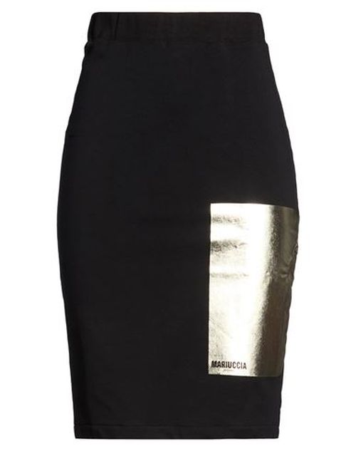 Woman Midi skirt Black Size S Cotton, Elastane