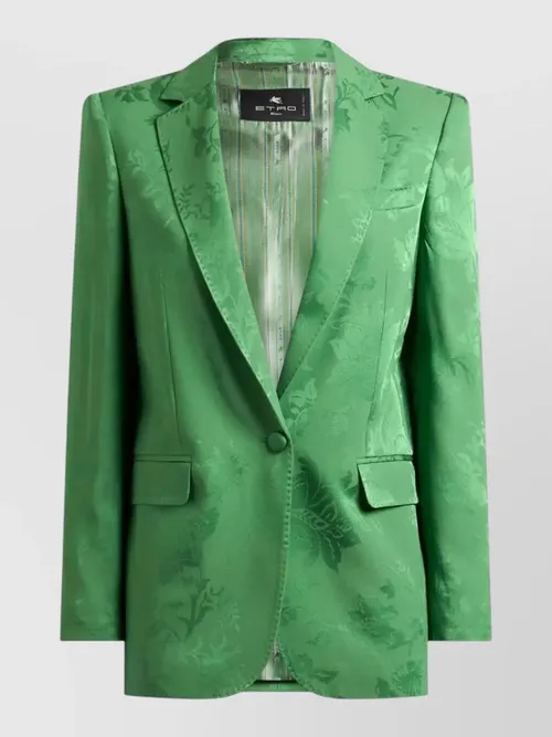 Etro - floral print double breasted outerwear
