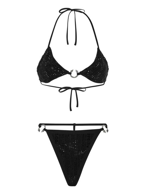Crystal-embellished bikini - Black