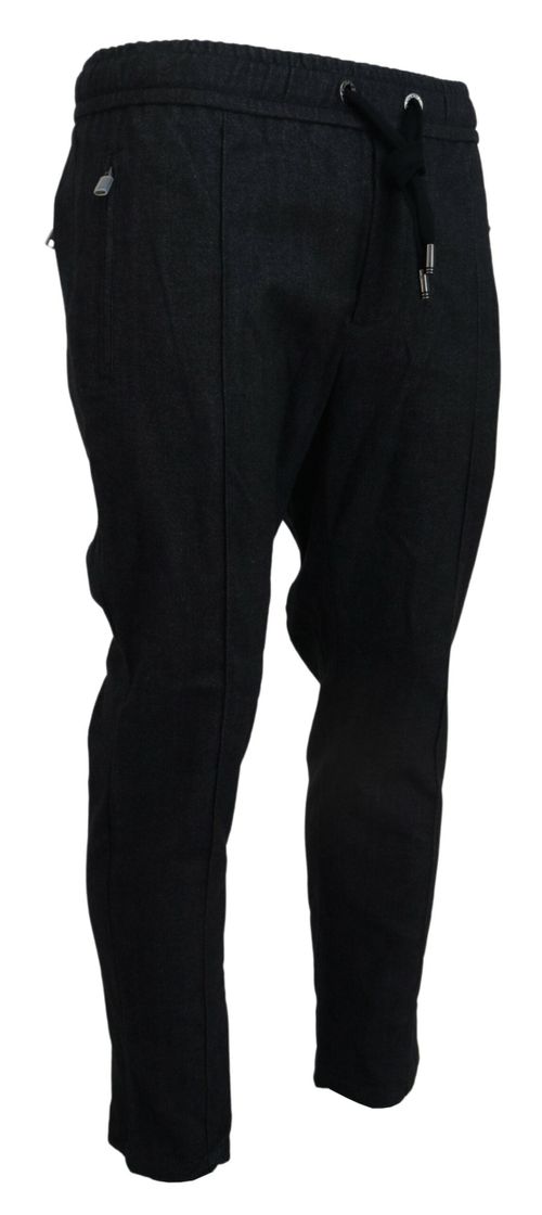 Cotton Tapered Joggers — Gray