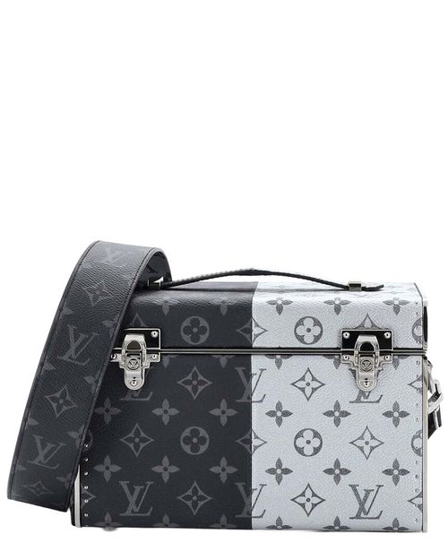 Black Monogram Eclipse Split Canvas Trunk S Mini (Authentic Pre-  Loved)