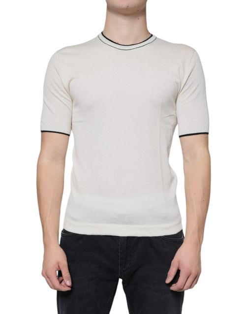 Cashmere Crew Neck T-Shirt — White