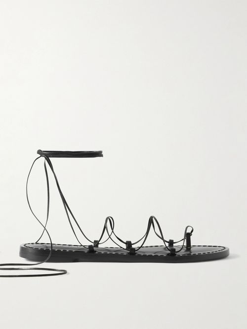 The Serengeti Leather Sandals - Black