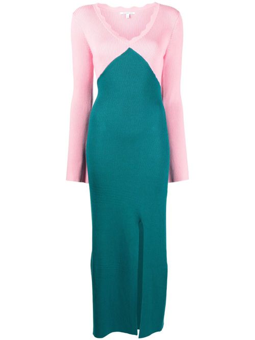 Reese colour-block ribbed dress - Pink