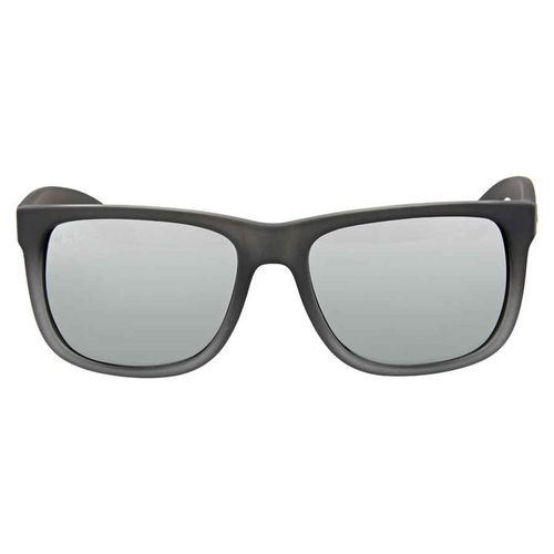 Justin Classic Silver Gradient Mirror Rectangular Mens Sunglasses RB4165 852/88