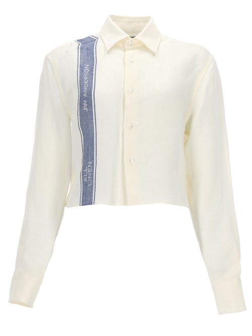 Linen shirt with logo