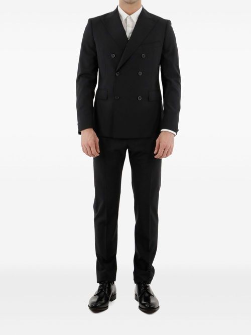 Double-breasted two-piece suit - Black
