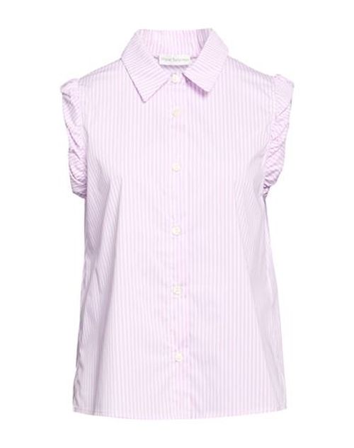 Woman Shirt Lilac Size 6 Cotton, Polyamide, Elastane