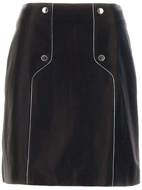 Leather mini skirt - Black