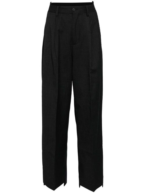 Panelled straight trousers - Grey